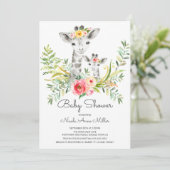 愛らしいジャングルキレーフベビーシャワー招待状 招待状 (スタンド正面)