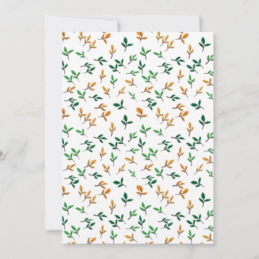 愛らしいジャングルキレーフベビーシャワー招待状 招待状 (裏面)