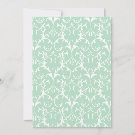 愛らしいジャングルヒッポベビーシャワー招待状 招待状 (裏面)