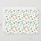 愛らしいジャングル動物ベビーシャワー招待状 招待状 (裏面)