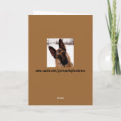 愛らしいジャーマン・シェパードのバレンタインデーカード シーズンカード (裏面)