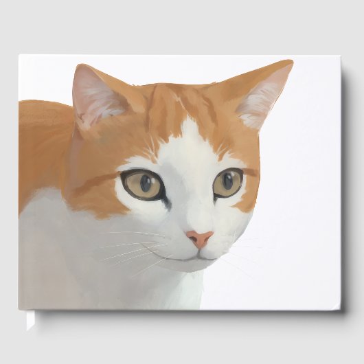 愛らしいジンジャーキャットアート ゲストブック (正面)