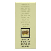 愛らしいジンジャーギニア豚の写真ペットケアビジネス ラックカード (裏面)