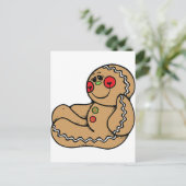 愛らしいジンジャーブレッドマン ポストカード (スタンド正面)