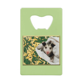 愛らしいスウィートベビーオポッサム クレジットカード栓抜き