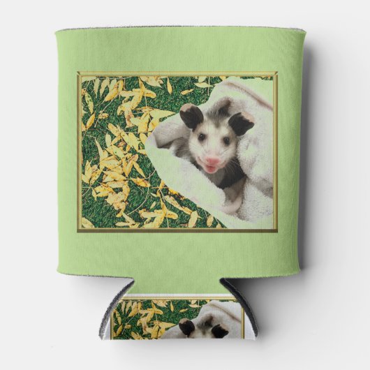 愛らしいスウィートベビーオポッサム 缶クーラー (正面)