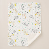 愛らしいスケッチ動物が白い子供を主演する シェルパブランケット (正面)