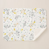 愛らしいスケッチ動物が白い子供を主演する シェルパブランケット (正面(横))