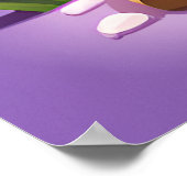 愛らしいスコットランドハイランド牛のAIアート ポスター (角)