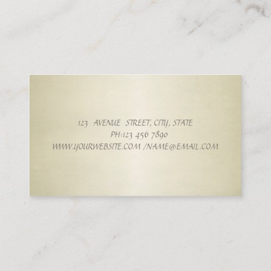 愛らしいスタイリッシュシックエレガントな蓮の花 名刺 (裏面)