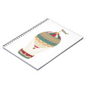 愛らしいスチームパンク熱気球(旗あり) ノートブック (左側)