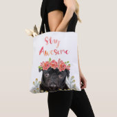 愛らしいステイ素晴らしプグウォーターカラークラウン トートバッグ (クローズアップ)