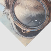 愛らしいステームパンクパグドッグドッグドッグメガネのデコップページ 薄葉紙 (詳細)