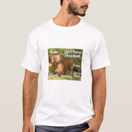 愛らしいスムースヘアードダックスフントの特徴Tシャツ Tシャツ