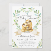 愛らしいスロスベビーシャワー招待状 招待状 (正面)