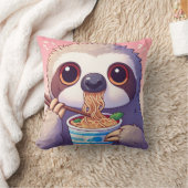 愛らしいスロッ食べ物スのラーメン クッション (ブランケット)