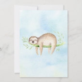 愛らしいスローの赤ちゃんシャワー招待状 招待状 (裏面)