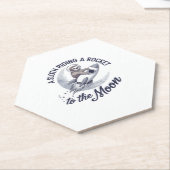 愛らしいスロース宇宙飛行士の乗馬 ペーパーコースター (アングル)