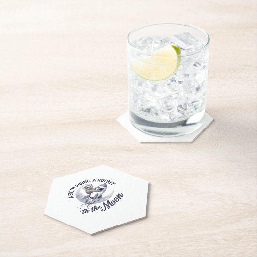 愛らしいスロース宇宙飛行士の乗馬 ペーパーコースター (インサイチュ)