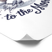 愛らしいスロース宇宙飛行士の乗馬 ポスター (角)