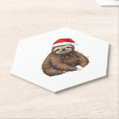 愛らしいスロ包まれたスインホリデーライトクラシックT ペーパーコースター (アングル)