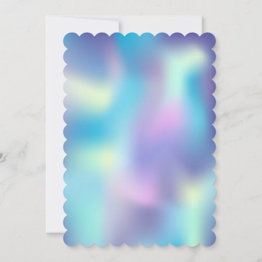 愛らしいスワンクラウンホログラフィックベビーシャワー 招待状 (裏面)