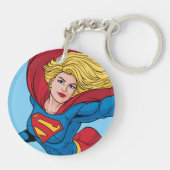 愛らしいスーパーガールスタンス キーホルダー (裏面)