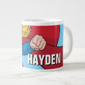 愛らしいスーパーガールスタンス ジャンボコーヒーマグカップ (正面右)