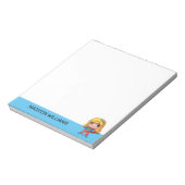 愛らしいスーパーガールスタンス ノートパッド (回転)