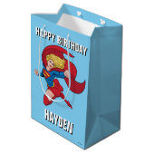 愛らしいスーパーガールスタンス ミディアムペーパーバッグ (裏面アングル)