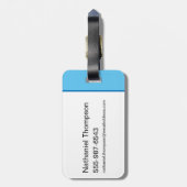 愛らしいスーパーガールスタンス ラゲッジタグ (裏面縦)