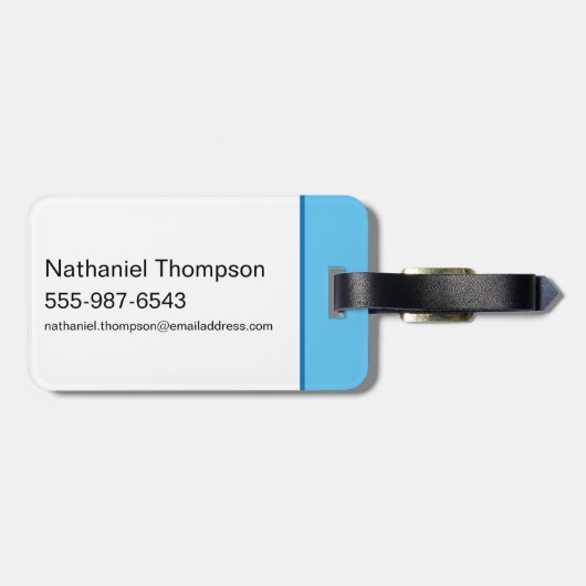 愛らしいスーパーガールスタンス ラゲッジタグ (裏面横)