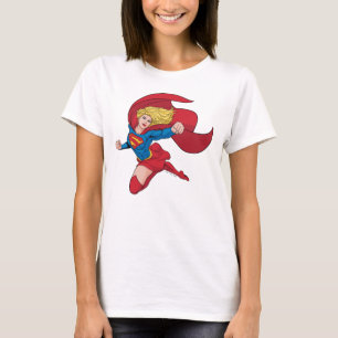 愛らしいスーパーガールスタンス Tシャツ