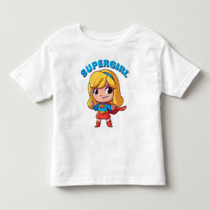 愛らしいスーパーガール ポーズ トドラーTシャツ