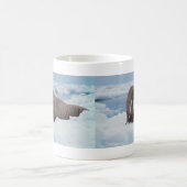 愛らしいセイウチ コーヒーマグカップ (中央)