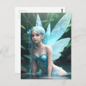 愛らしいセクシー妖精はがき ポストカード (正面/裏面)