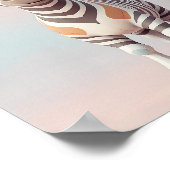 愛らしいゼブラ – サファリ動物子供部屋ウォールアート ポスター (角)