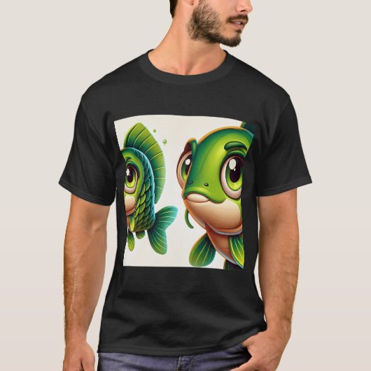 愛らしいソウギョ Tシャツ (正面)