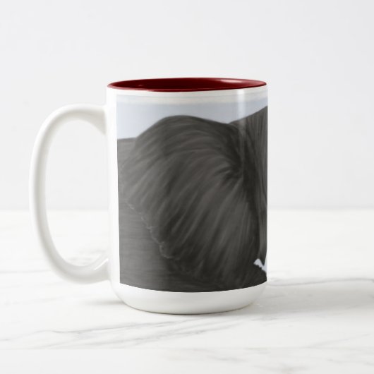 愛らしいゾウと可愛いラディバグのコフ ツートーンマグカップ (左)