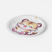 愛らしいタイガーベビーシャワー ペーパープレート (アングル)