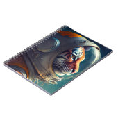 愛らしいタイガー宇宙飛行士ノート ノートブック (左側)