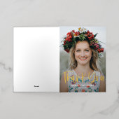 愛らしいタイプのホイル卒業サンキューカード 箔グリーティングカード (外側レイダウン)