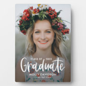 愛らしいタイプ編集可能カラー卒業プラーク フォトプラーク (正面)