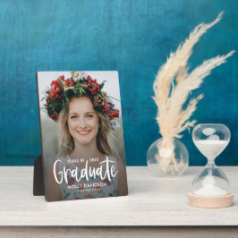 愛らしいタイプ編集可能カラー卒業プラーク フォトプラーク