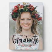 愛らしいタイプ編集可能カラー卒業プラーク フォトプラーク (正面)