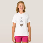 愛らしいタン虎猫キッテンスリープ名タグ Tシャツ (正面フル)