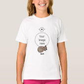 愛らしいタン虎猫キッテンスリープ名タグ Tシャツ (正面)