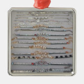 愛らしいダイヤモンドジュエリー ハートデザイン アートコレクション メタルオーナメント (正面)