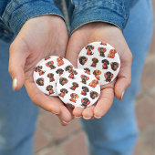 愛らしいダシュントとハートバレンタイン 缶バッジ