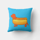 愛らしいダシュンドホットドッグ クッション (裏面)